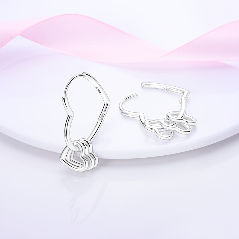 Women's 925 Silver Low-Hypoallergenic Fashion Drop Earrings